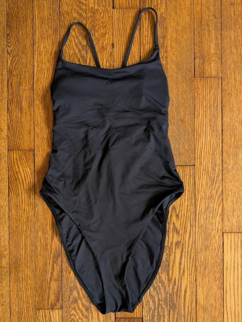 Everlane Renew Black Open Back One-Piece Swimsuit